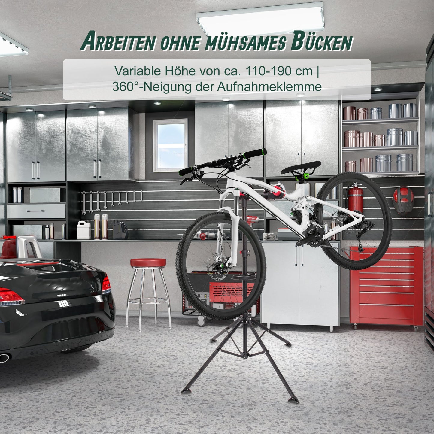 Fahrrad-Montageständer Velo Service Station – höhenverstellbar & klappbar