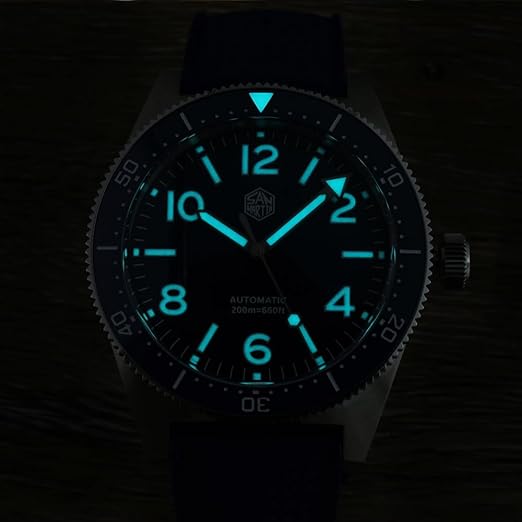 San Martin SN0139 Automatik-Uhr – Edelstahl, Schwarz-Weiss, 39 mm
