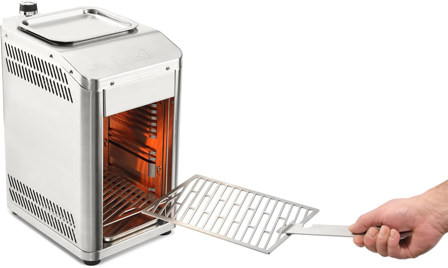 Gril à chaleur supérieure TAINO 800 °C en acier inoxydable – en option avec régulateur de gaz