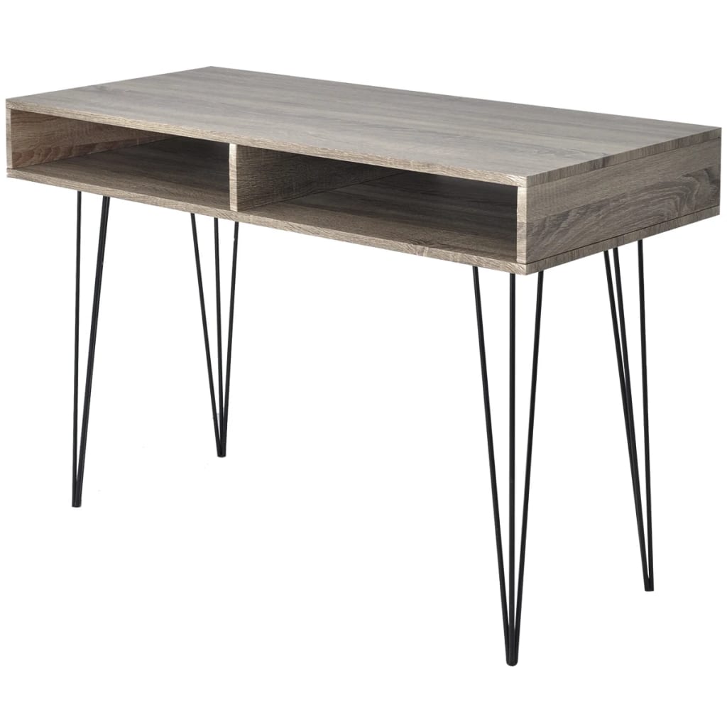 Bureau à 2 compartiments gris