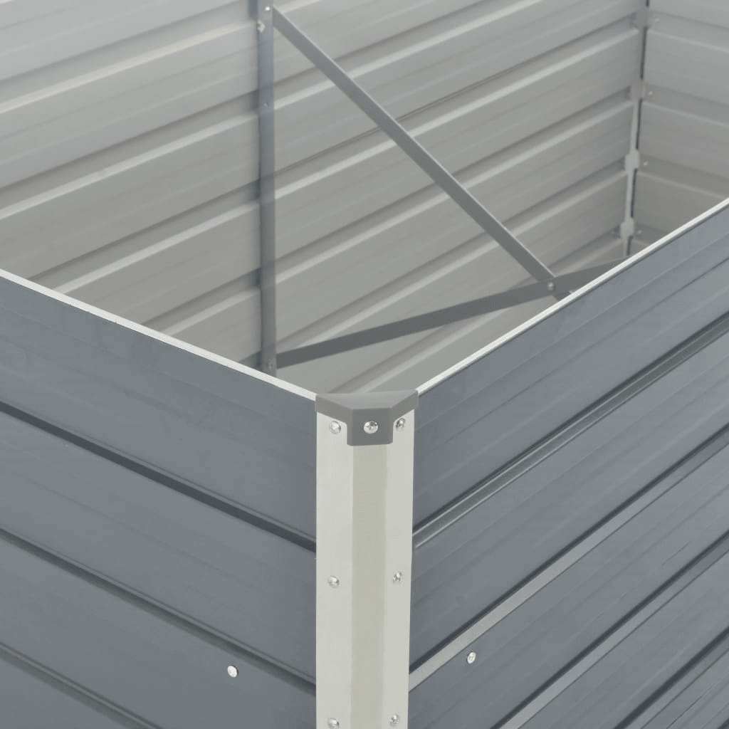 Lit surélevé 160 x 80 x 77 cm Acier galvanisé gris