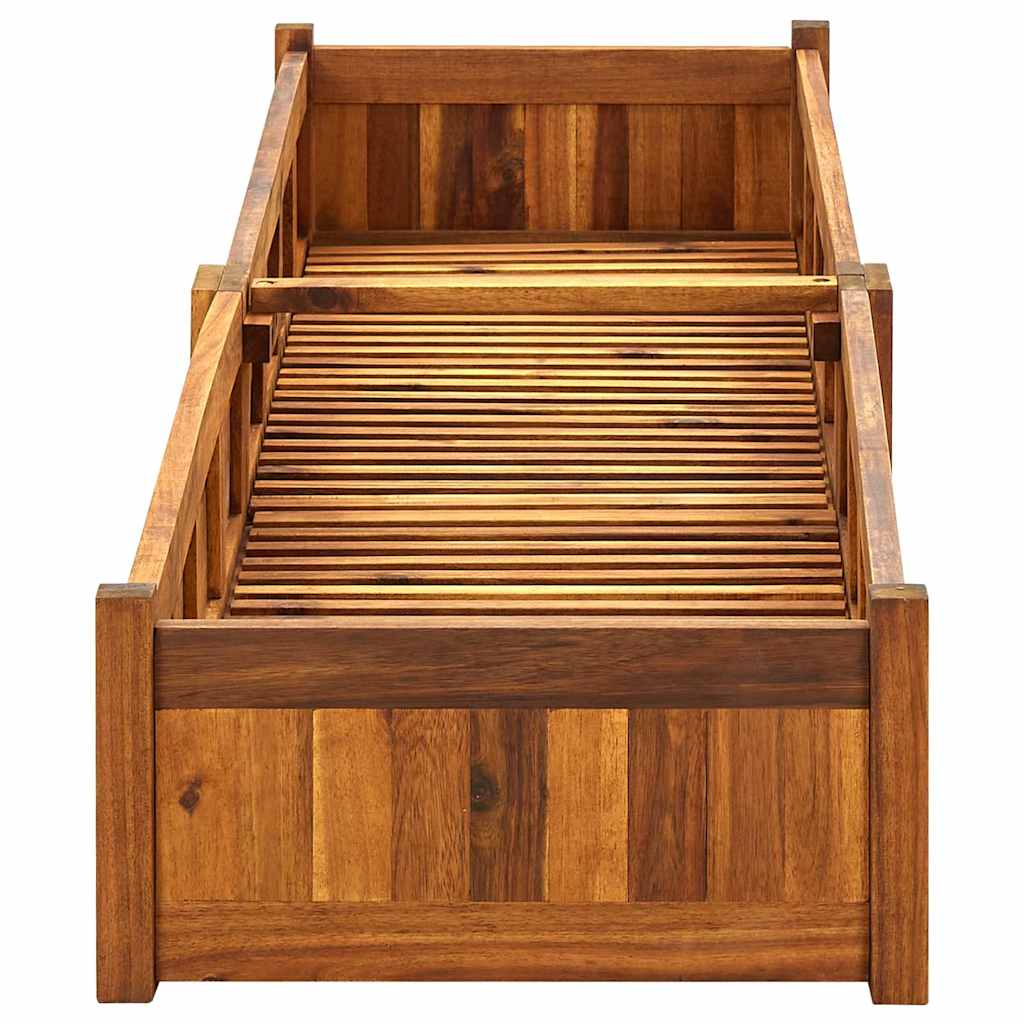 Garden raised bed acacia wood 200x50x25 cm