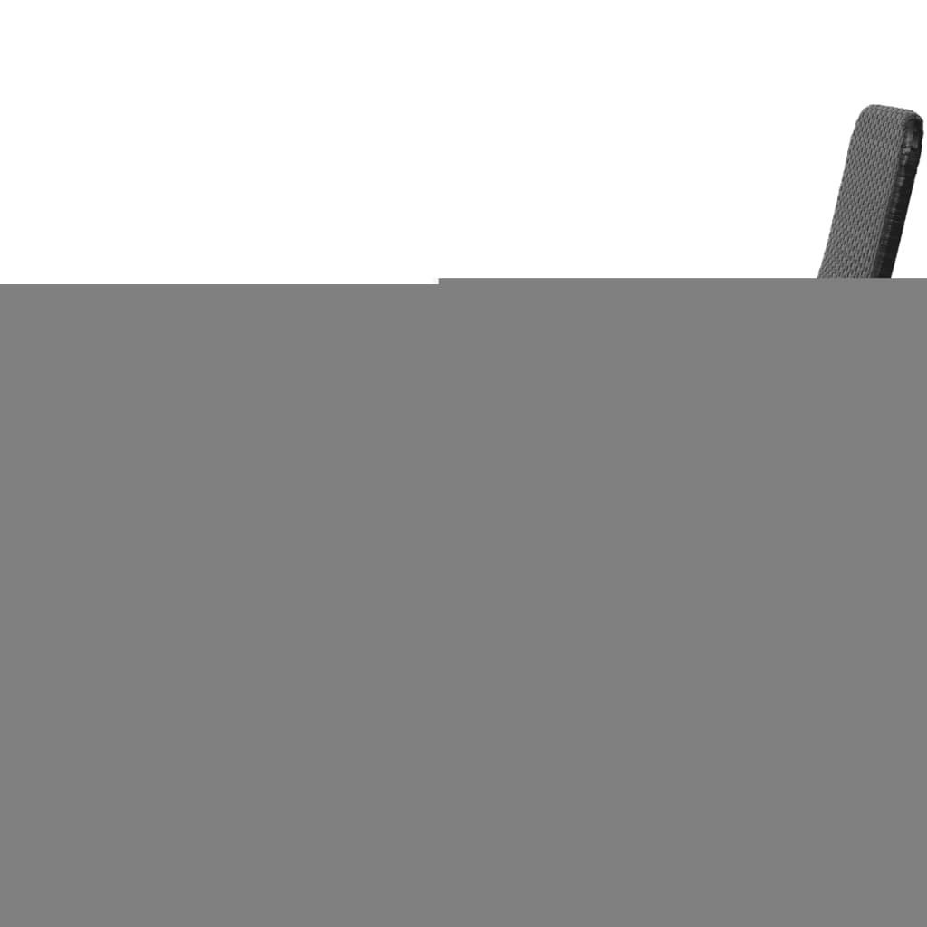 Sun Lounger Folding Poly Rattan Black