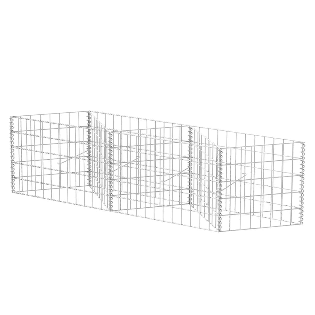 Gabion basket planter vegetable raised bed steel 120×30×50 cm