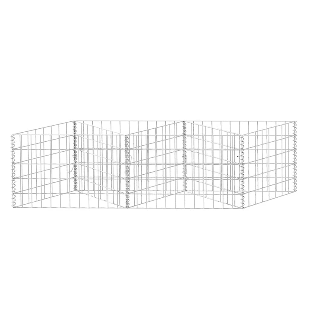 Gabion basket planter vegetable raised bed steel 120×30×50 cm