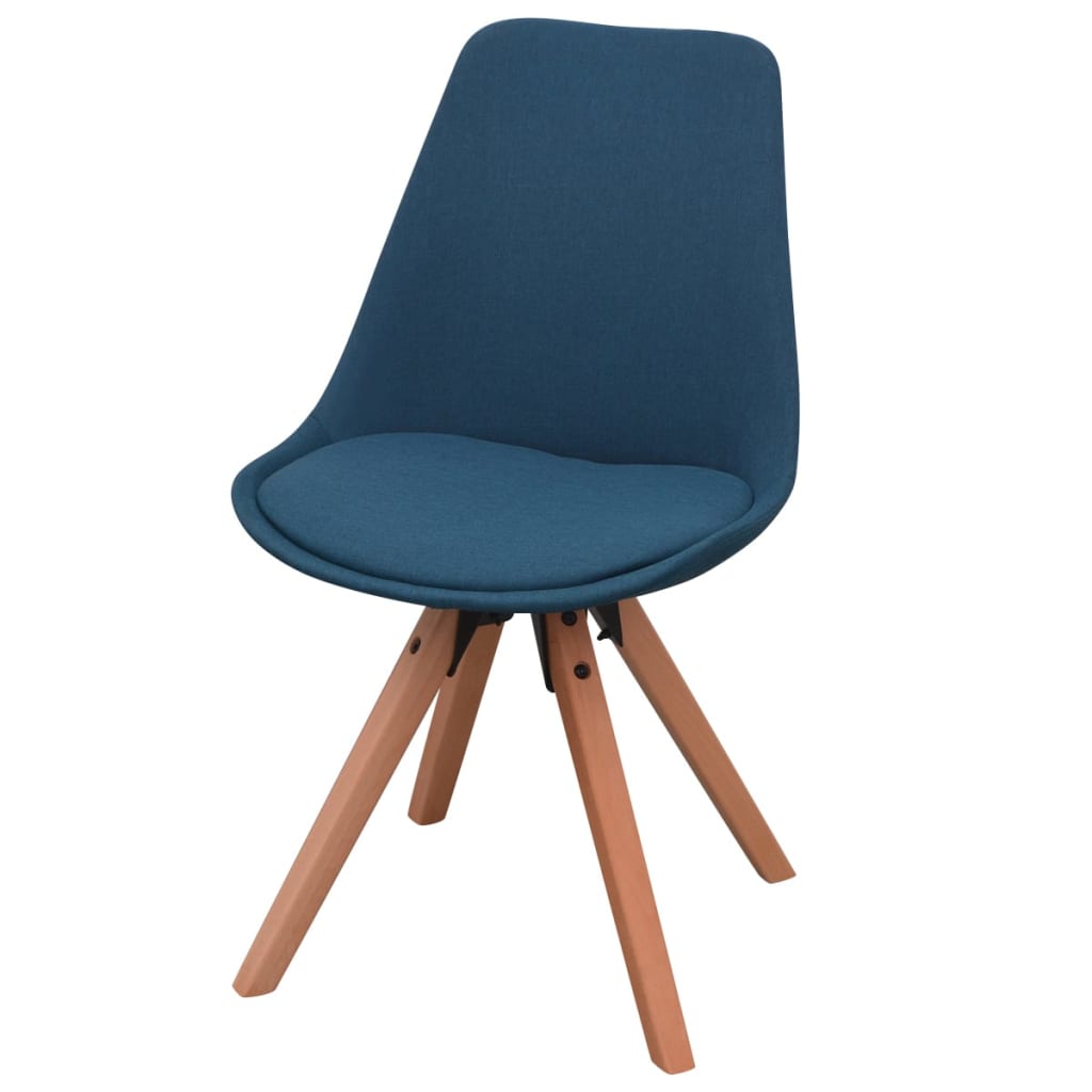 Esszimmerstühle 4 Stk. Blau Stoff