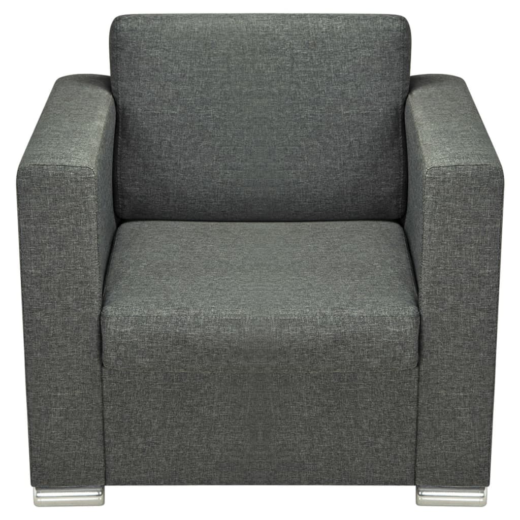 Fauteuil tissu gris foncé
