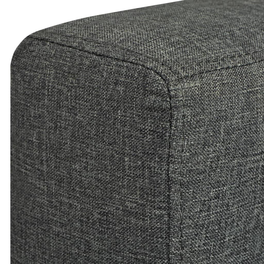 Fauteuil tissu gris foncé