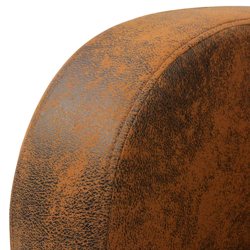 Fauteuil en daim marron