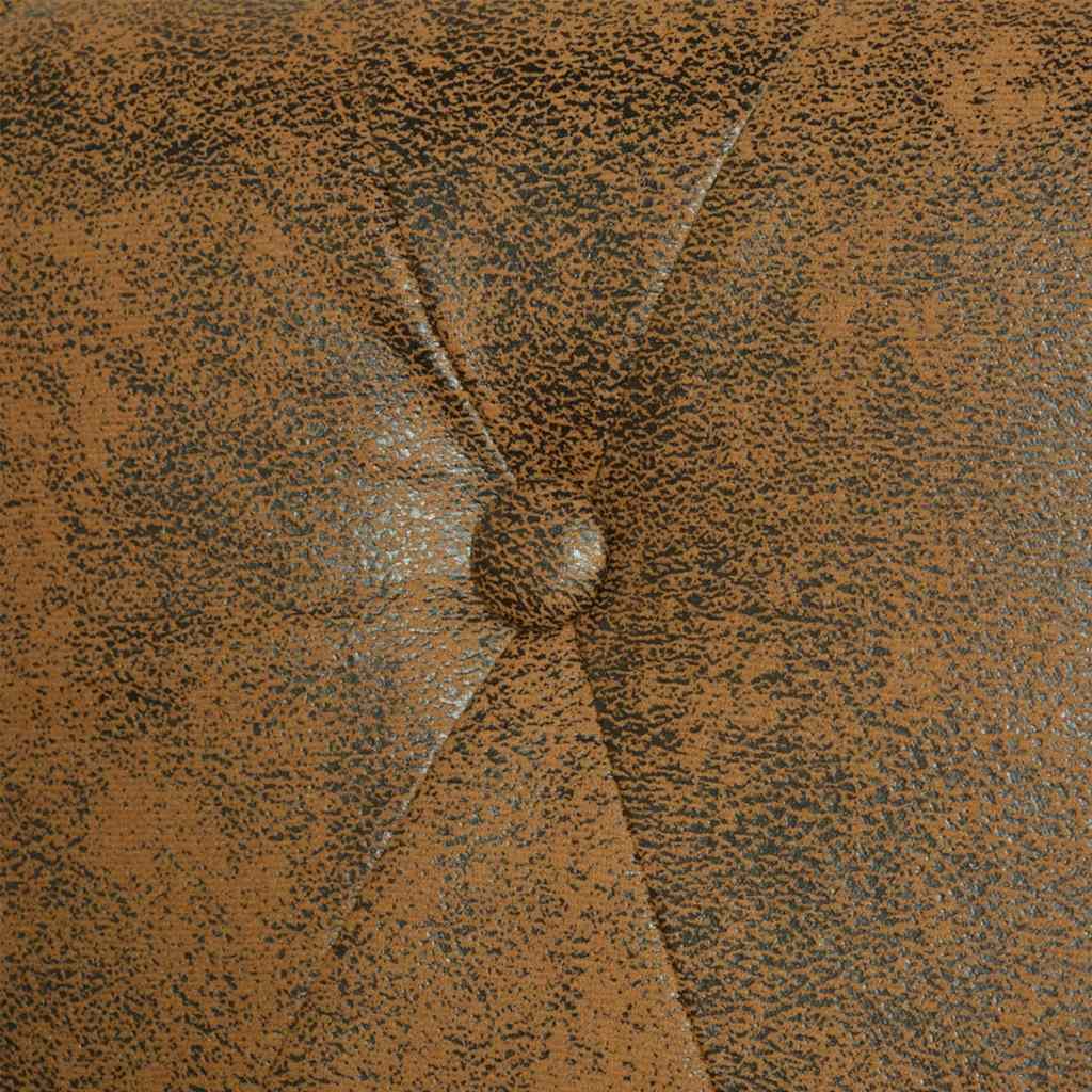 Canapé Chesterfield 3 places en similicuir marron