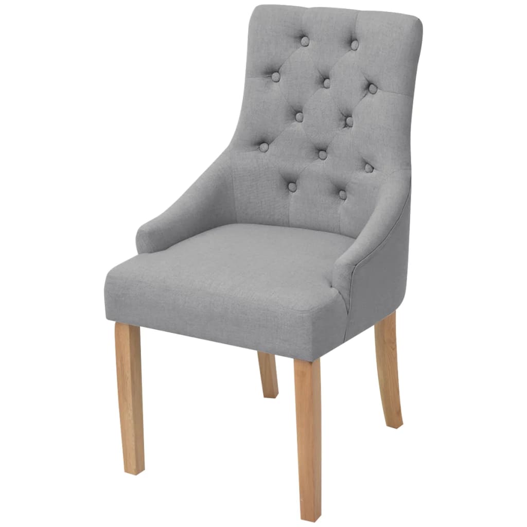 Dining chairs 2 pcs. Light grey fabric