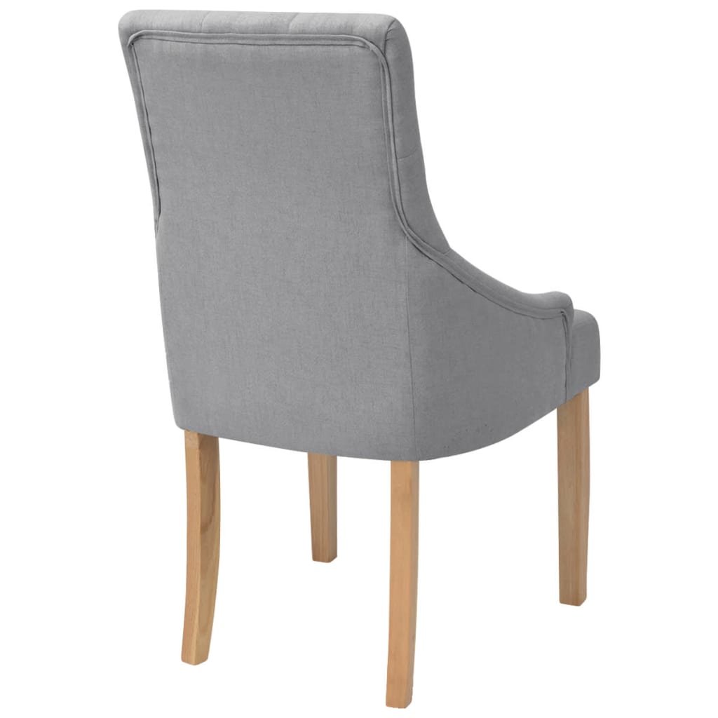 Dining chairs 2 pcs. Light grey fabric