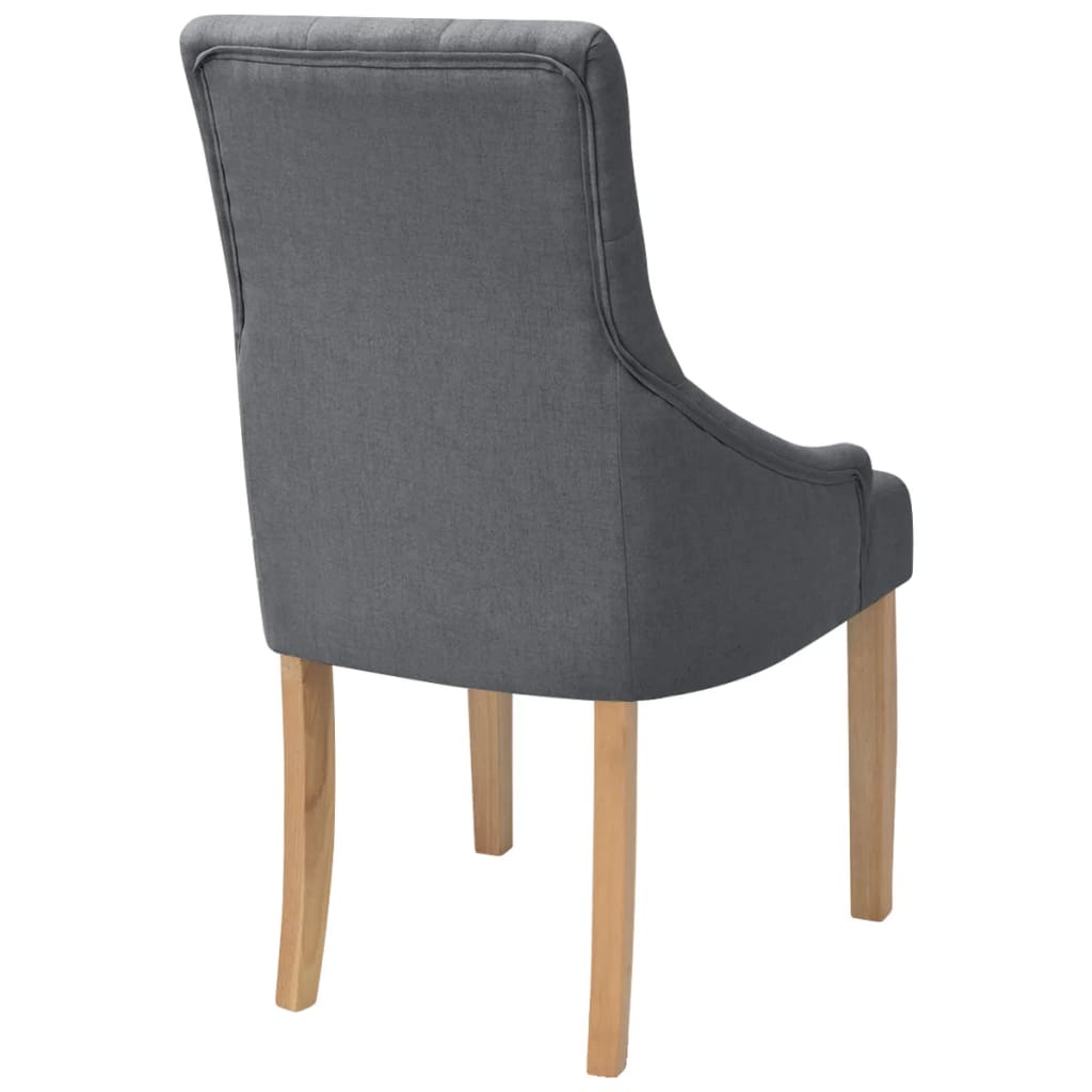 Dining chairs 2 pcs. Dark grey fabric