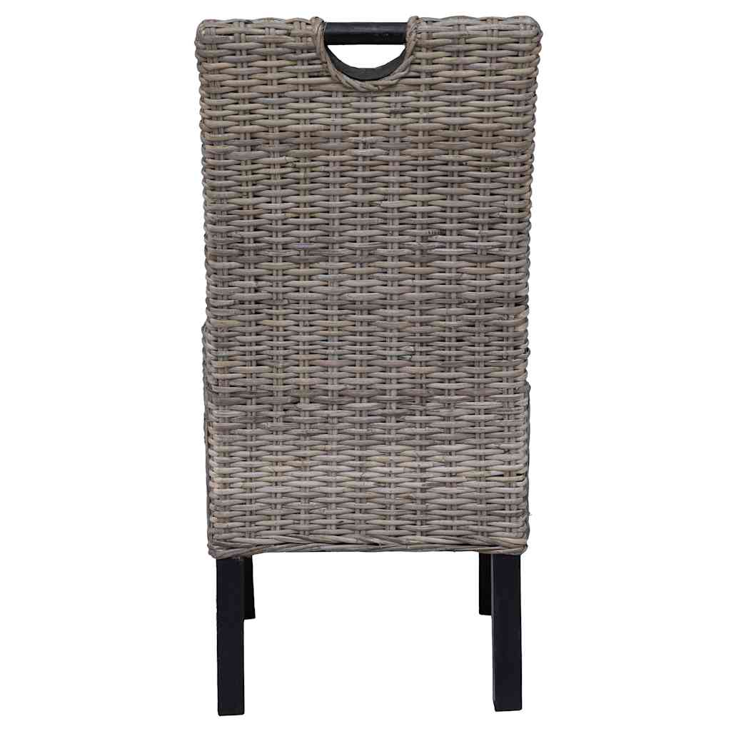 Dining chairs 2 pcs. Kubu rattan mango wood