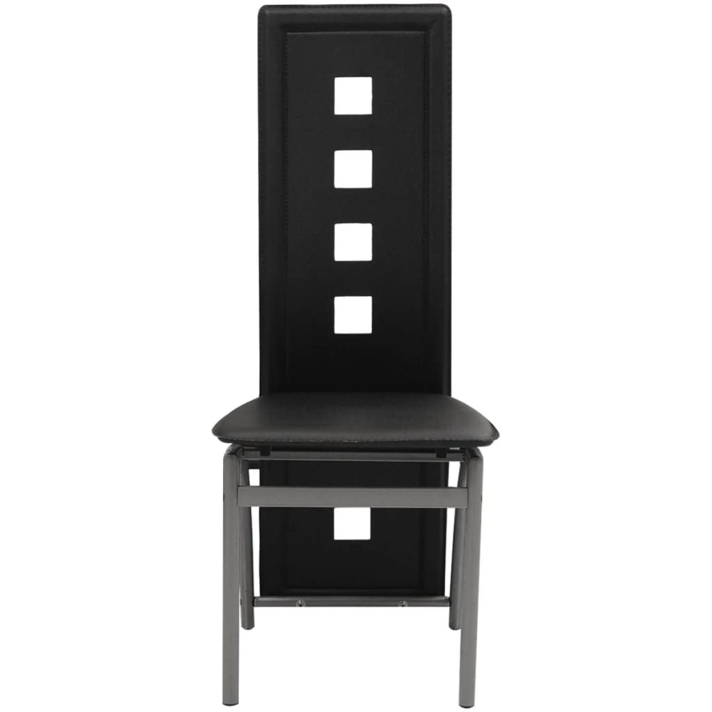 Dining Chairs 2 pcs. Black Faux Leather