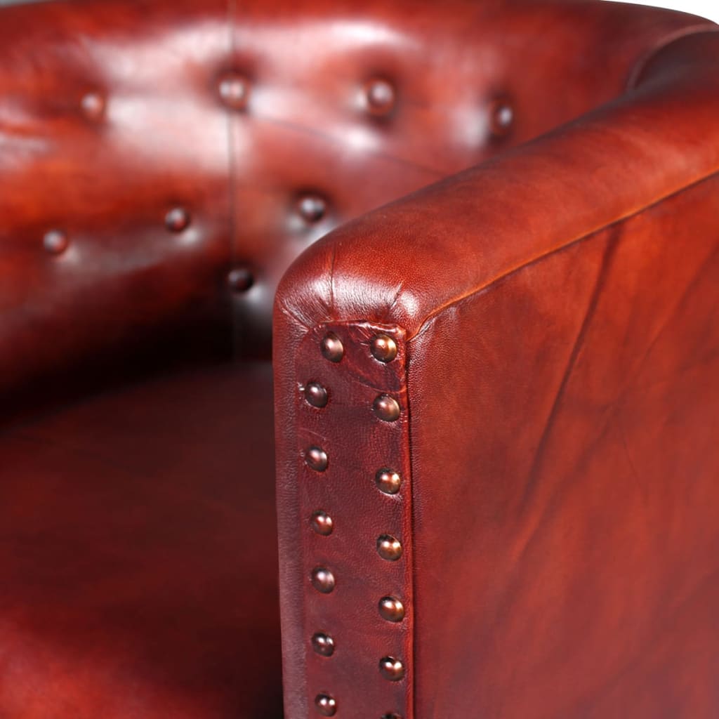 Clubsessel Braun Echtleder