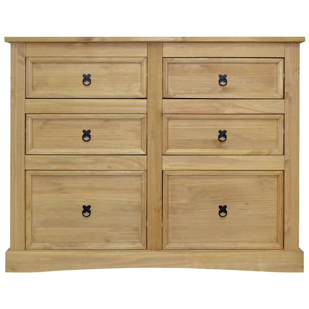 Mexican-style pinewood sideboard 110x43x81 cm