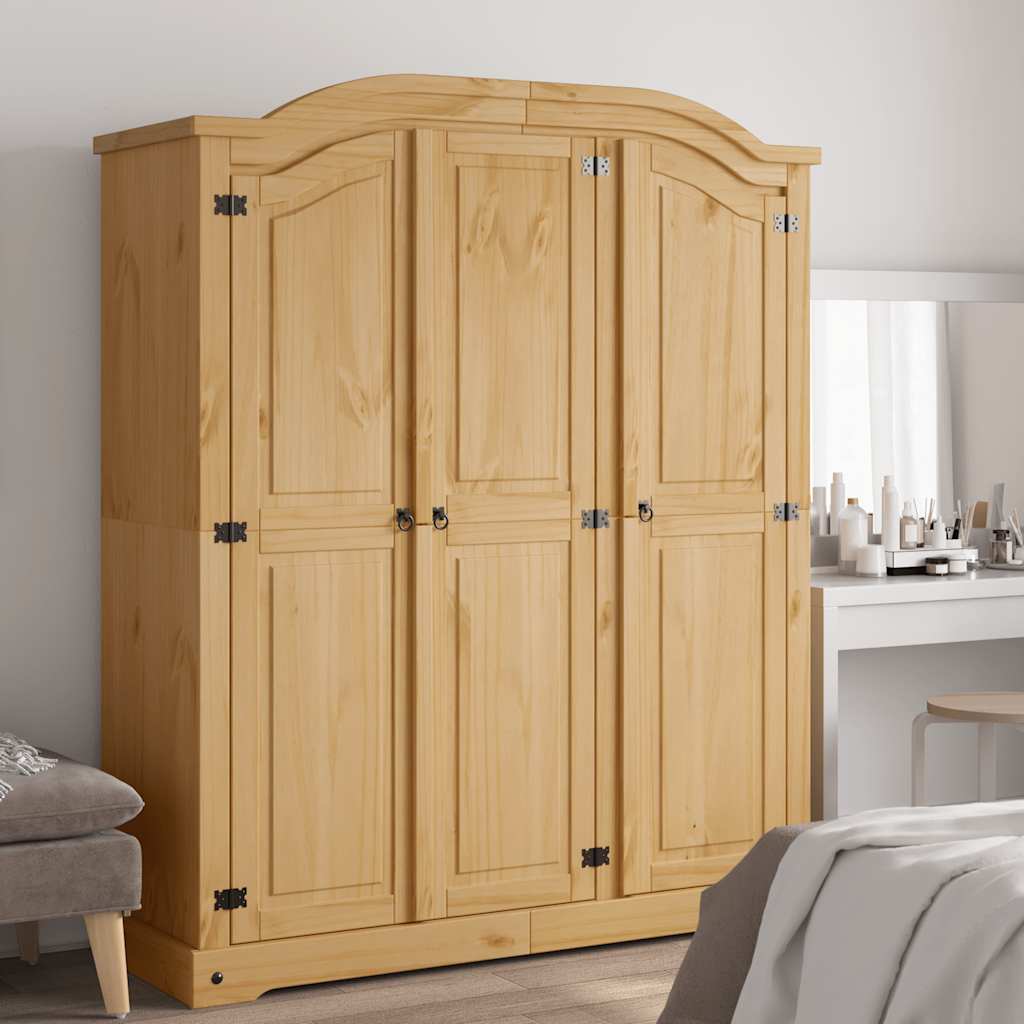 Wardrobe Mexican style pinewood 3 doors