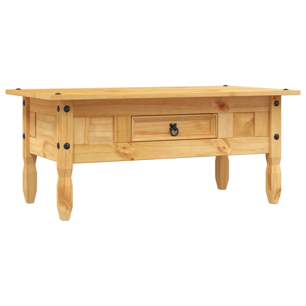 Table basse en pin de style mexicain 100x55x44 cm