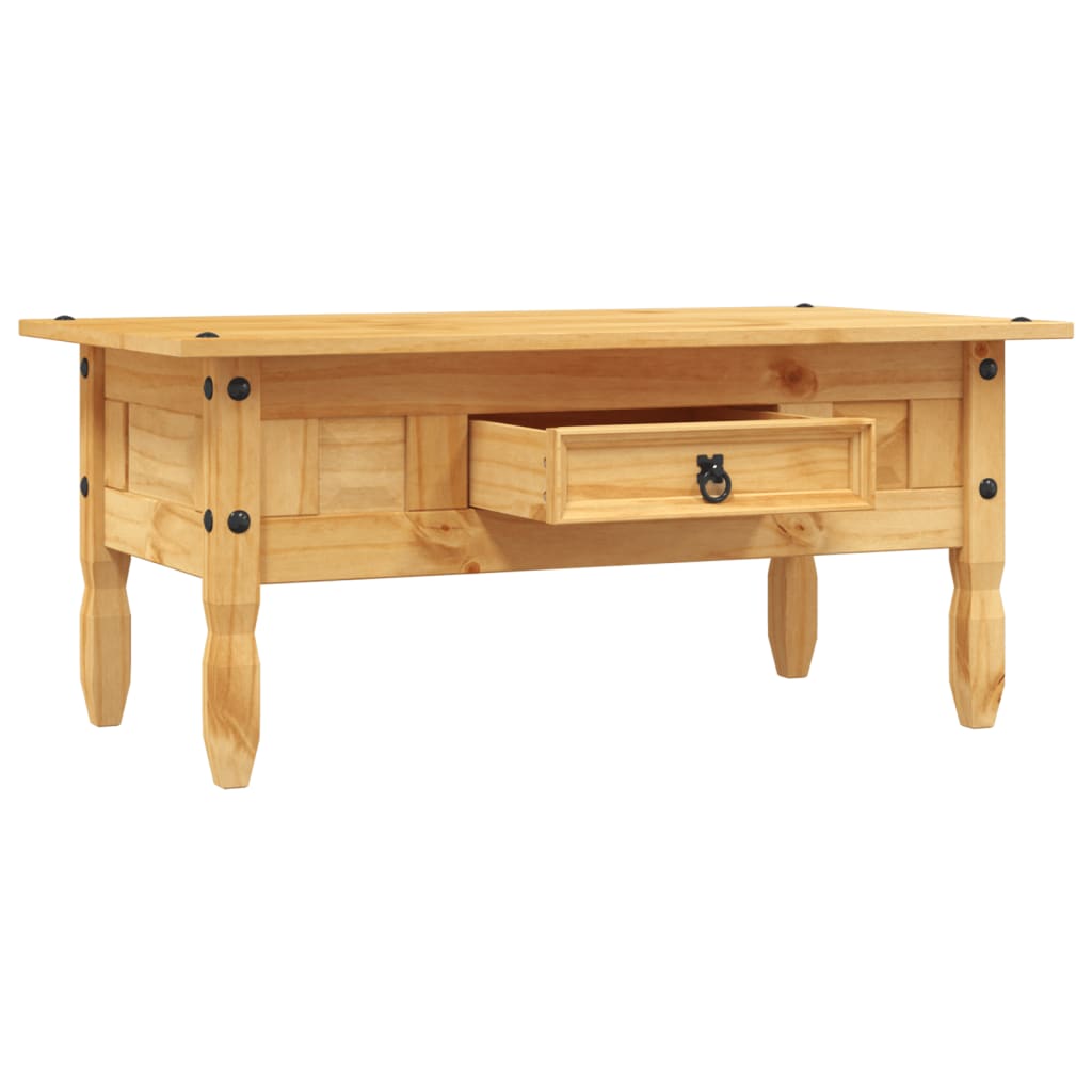Table basse en pin de style mexicain 100x55x44 cm