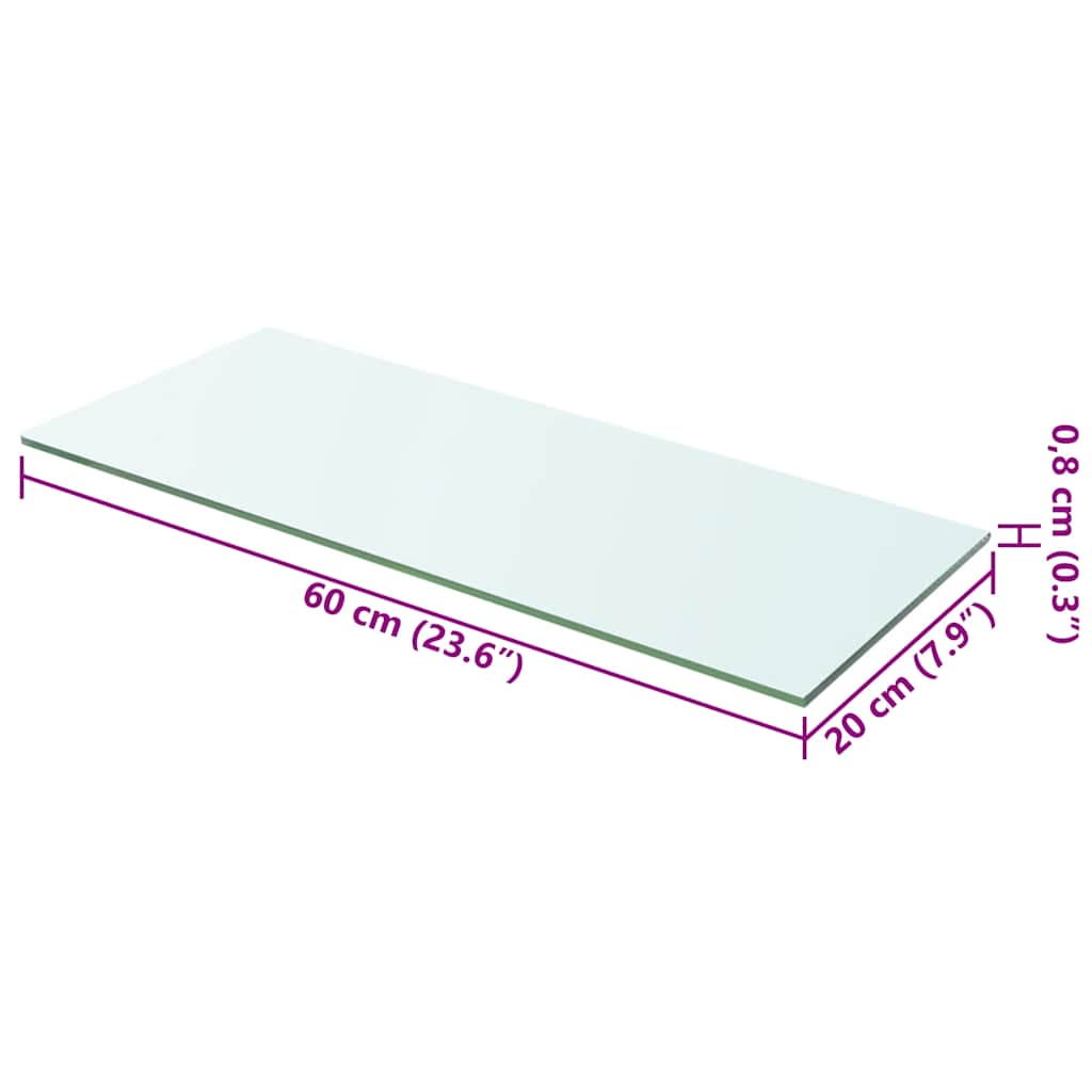 Regalboden Glas Transparent 60x20 cm