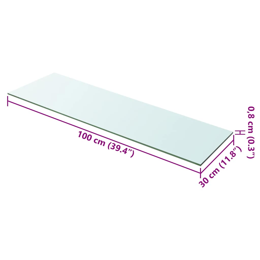 Regalboden Glas Transparent 100x30 cm