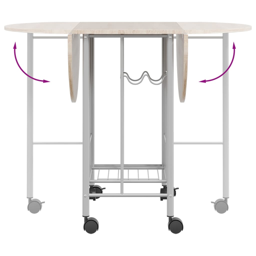Table à manger pliante cinq pièces en MDF