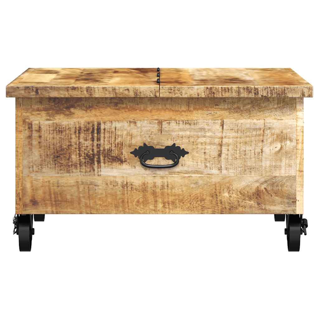 Coffee table rough mango wood 70x70x40 cm