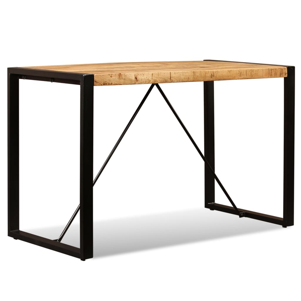 Table à manger en bois de manguier massif brut 120 cm
