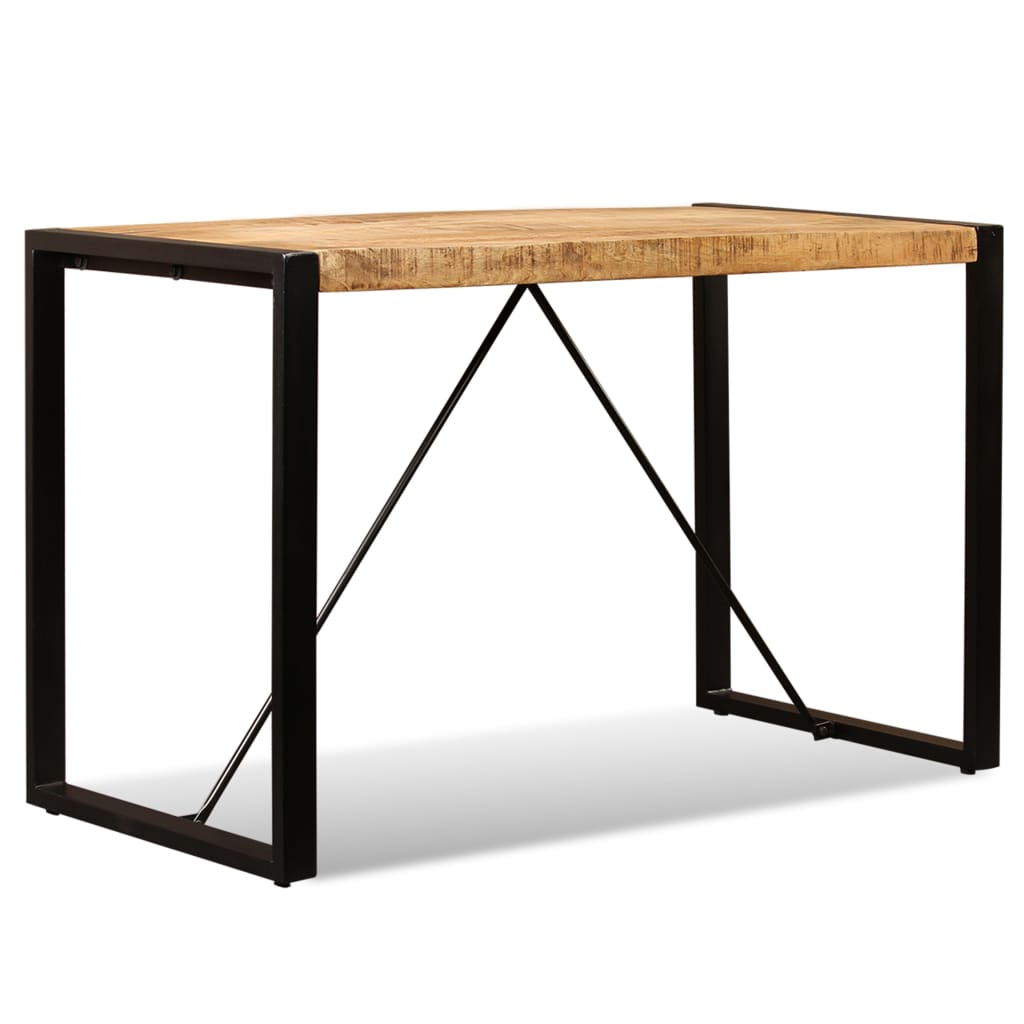 Table à manger en bois de manguier massif brut 120 cm