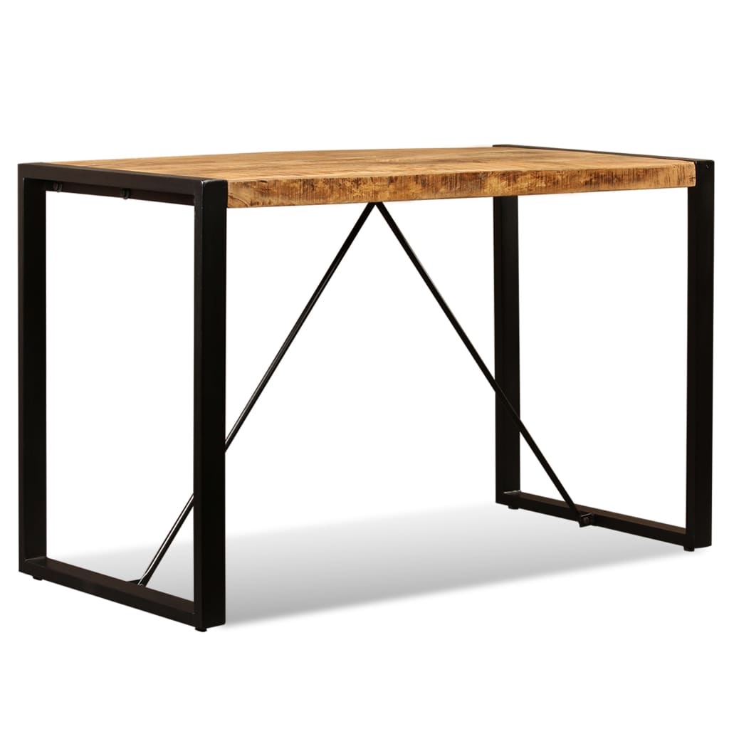 Table à manger en bois de manguier massif brut 120 cm