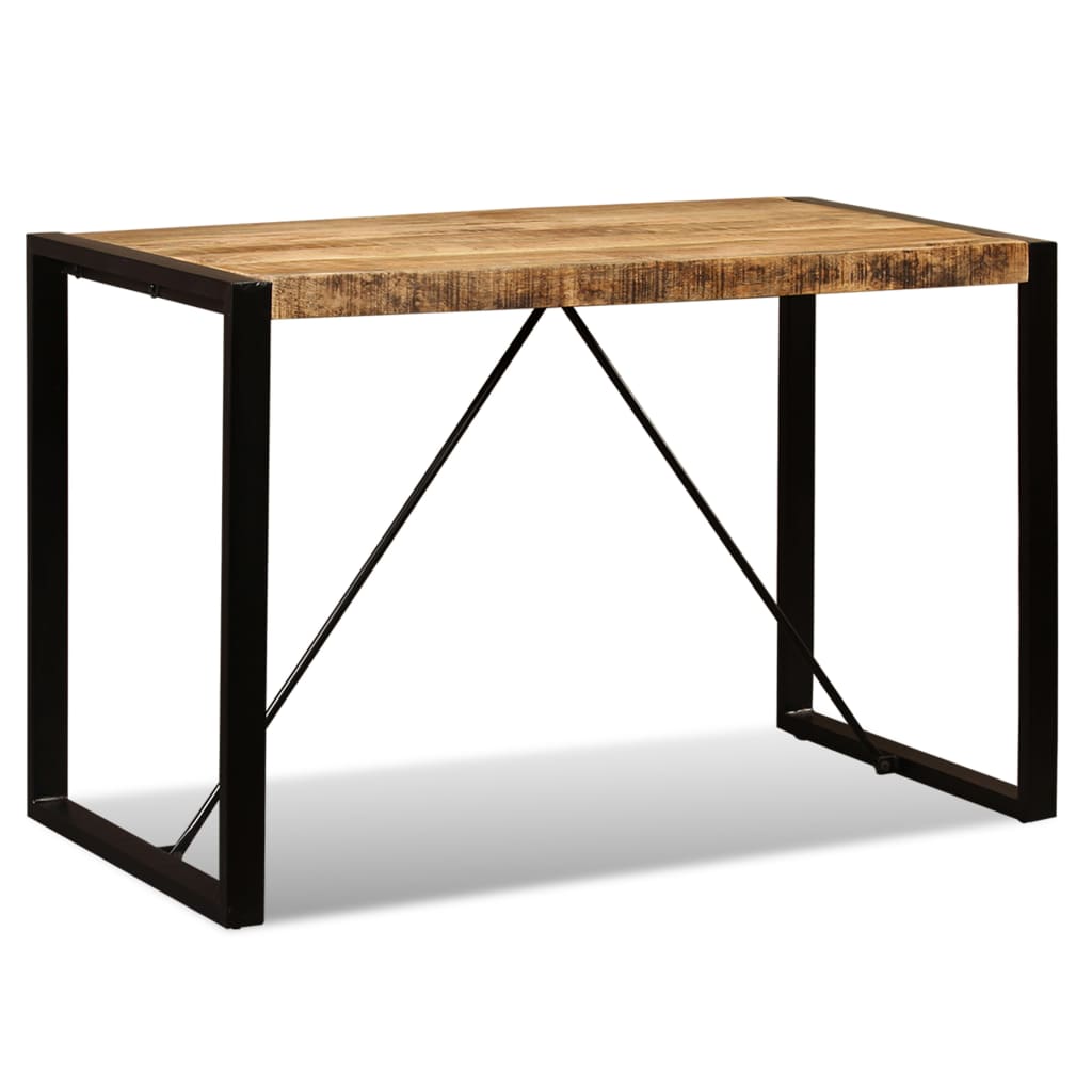 Table à manger en bois de manguier massif brut 120 cm