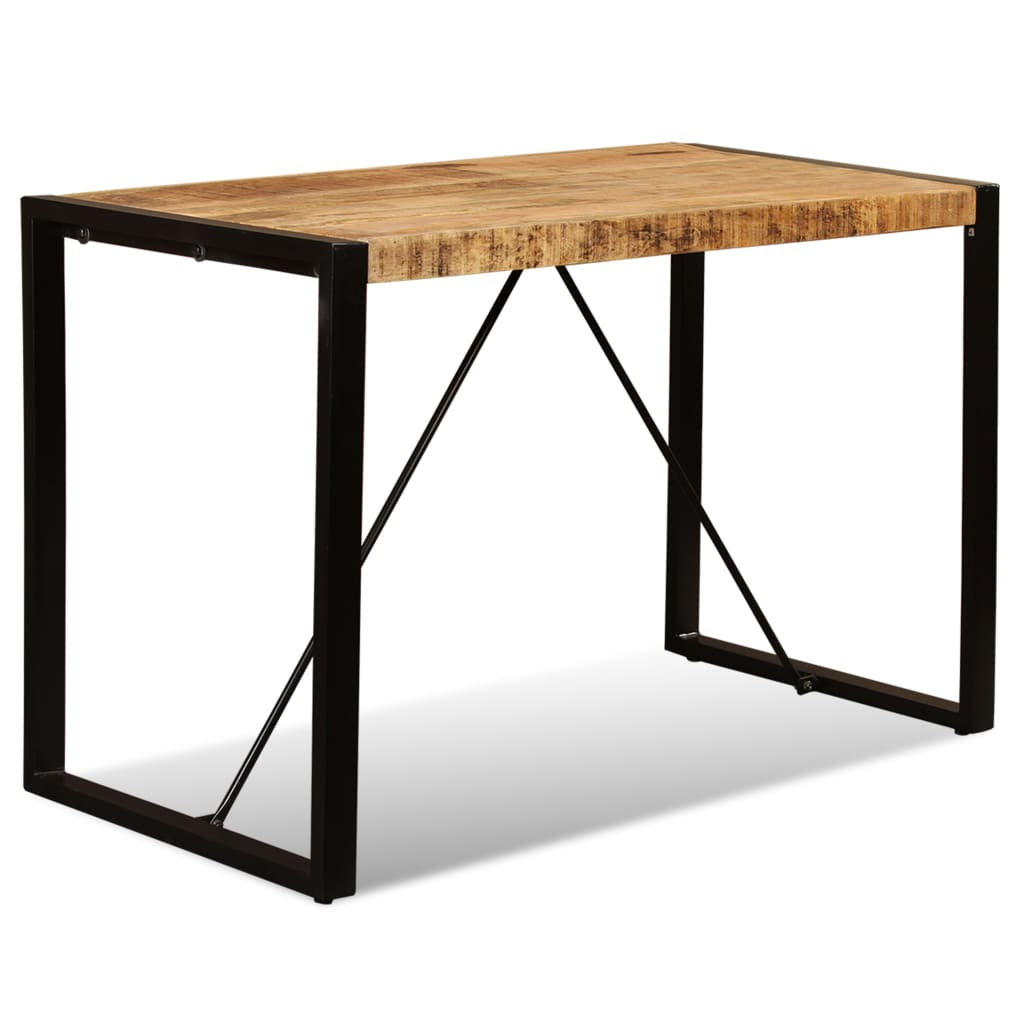 Table à manger en bois de manguier massif brut 120 cm