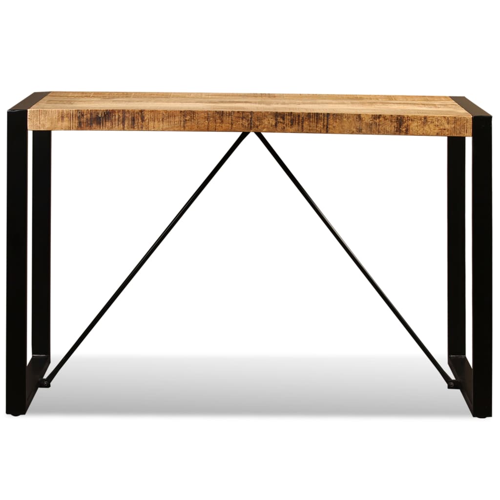 Table à manger en bois de manguier massif brut 120 cm