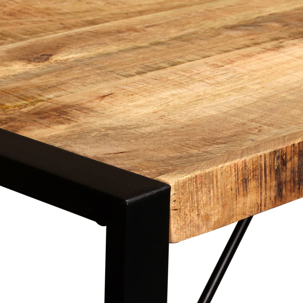 Table à manger en bois de manguier massif brut 120 cm