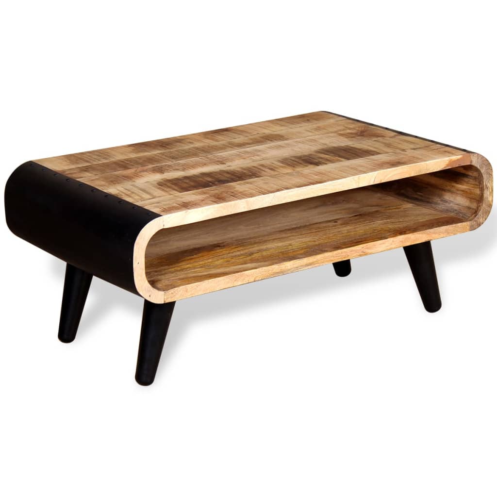 Coffee table rough mango wood 90x55x39 cm