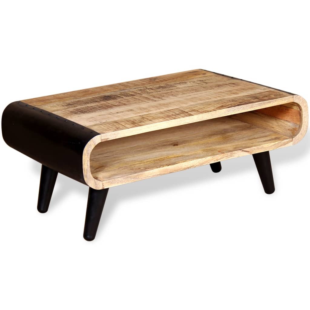 Coffee table rough mango wood 90x55x39 cm