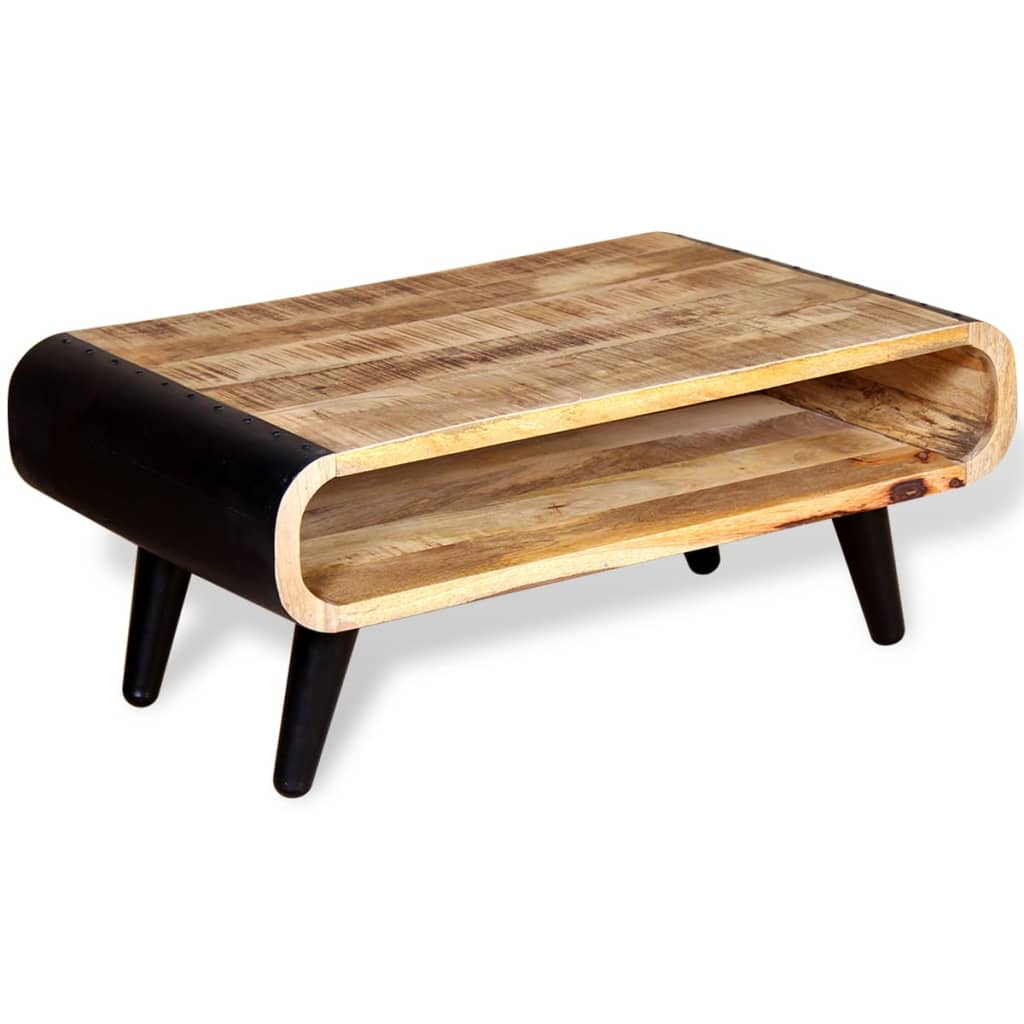 Coffee table rough mango wood 90x55x39 cm