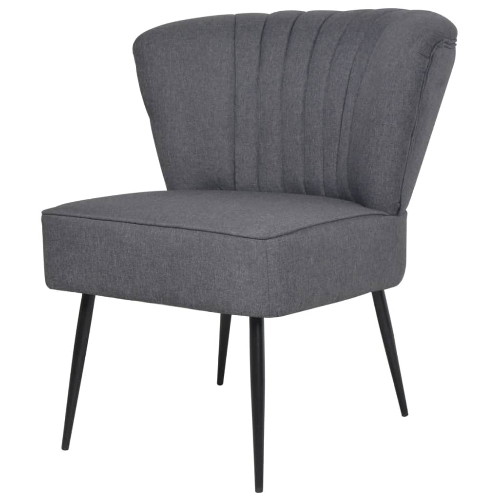 Chaise cocktail en tissu gris foncé