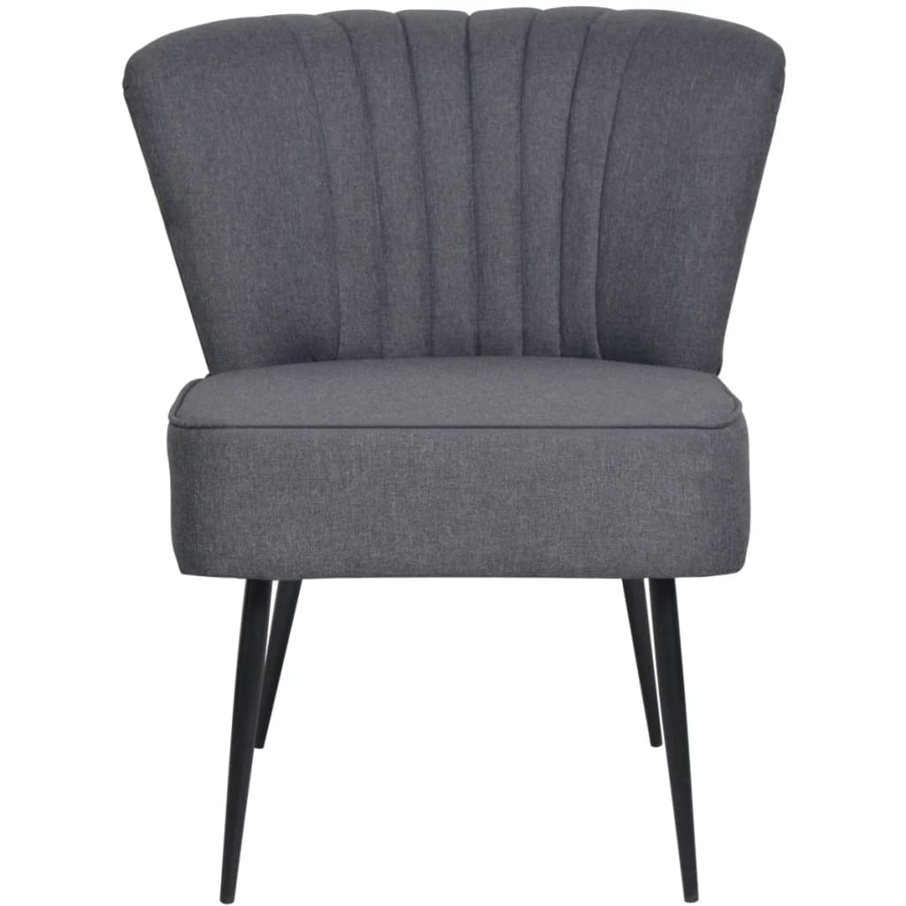Chaise cocktail en tissu gris foncé