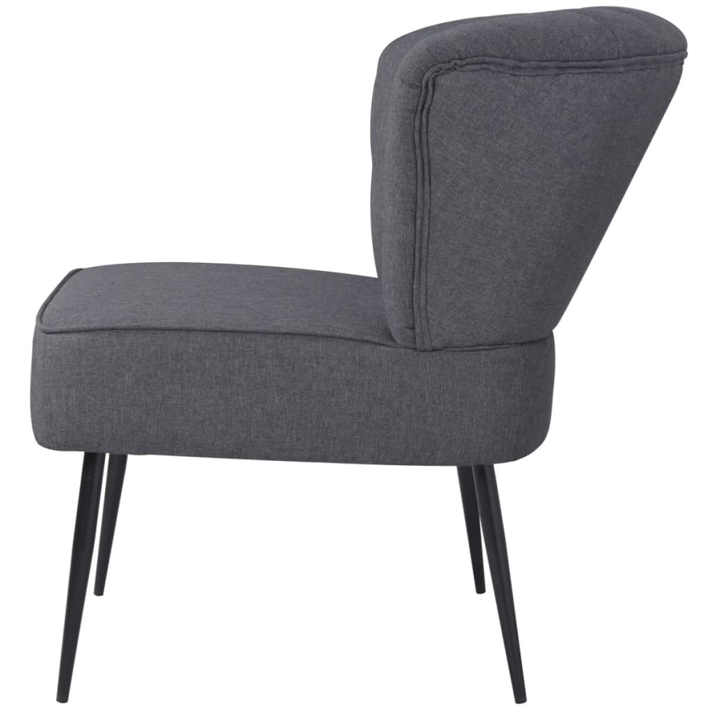 Chaise cocktail en tissu gris foncé