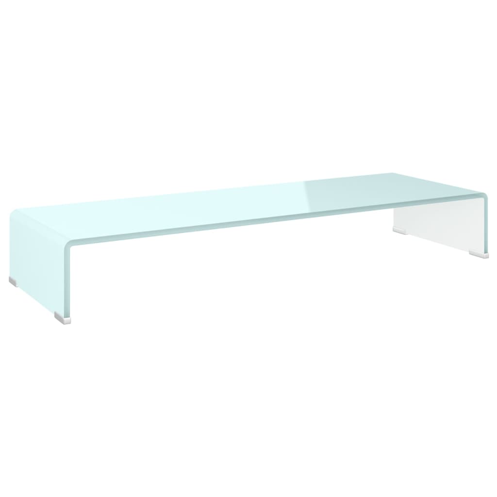 Support TV/moniteur en verre vert 90x30x13 cm