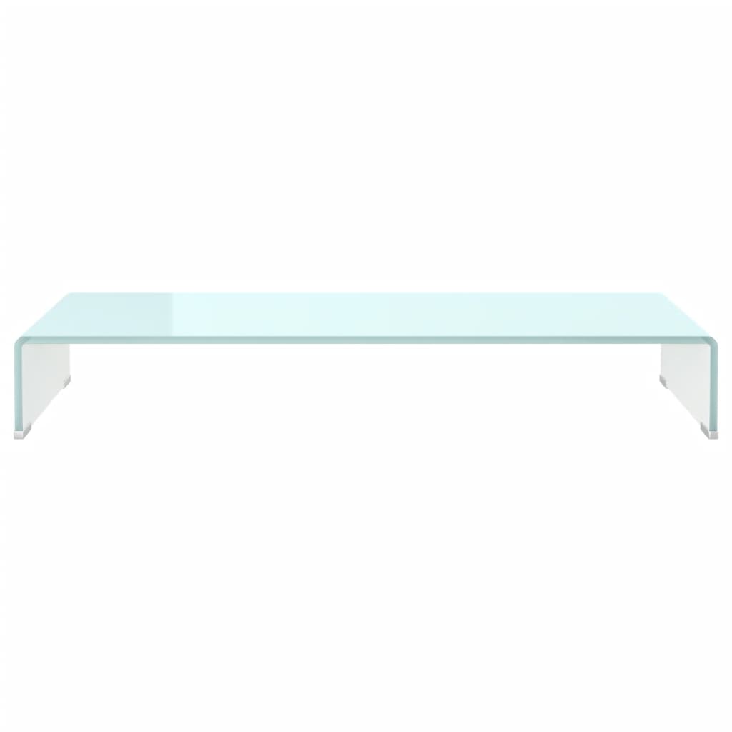 Support TV/moniteur en verre vert 90x30x13 cm