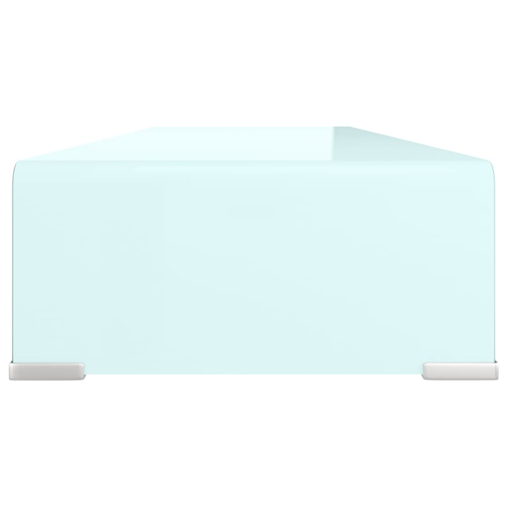 Support TV/moniteur en verre vert 90x30x13 cm