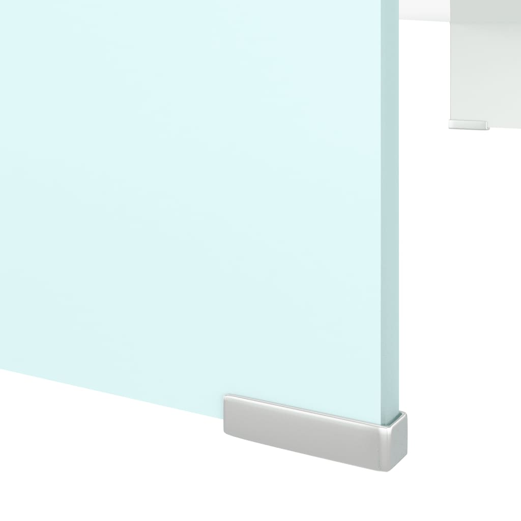 Support TV/moniteur en verre vert 90x30x13 cm