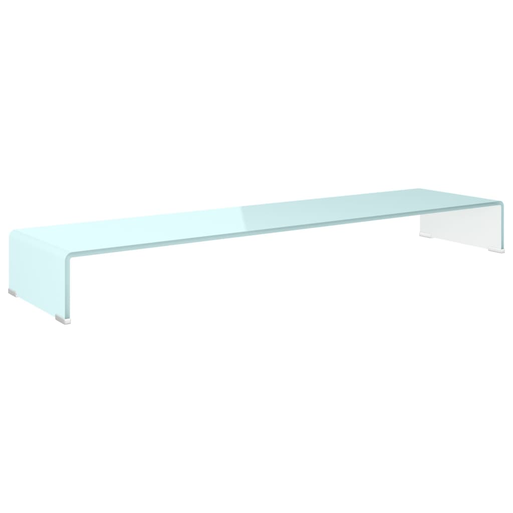 Support TV/moniteur en verre vert 120x30x13 cm