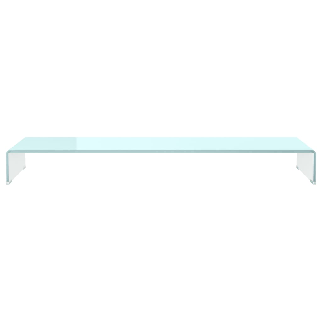 Support TV/moniteur en verre vert 120x30x13 cm