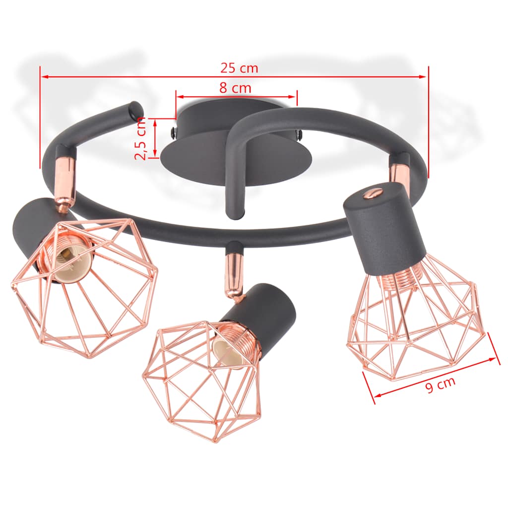 Spot de plafond avec 3 ampoules LED 12 W
