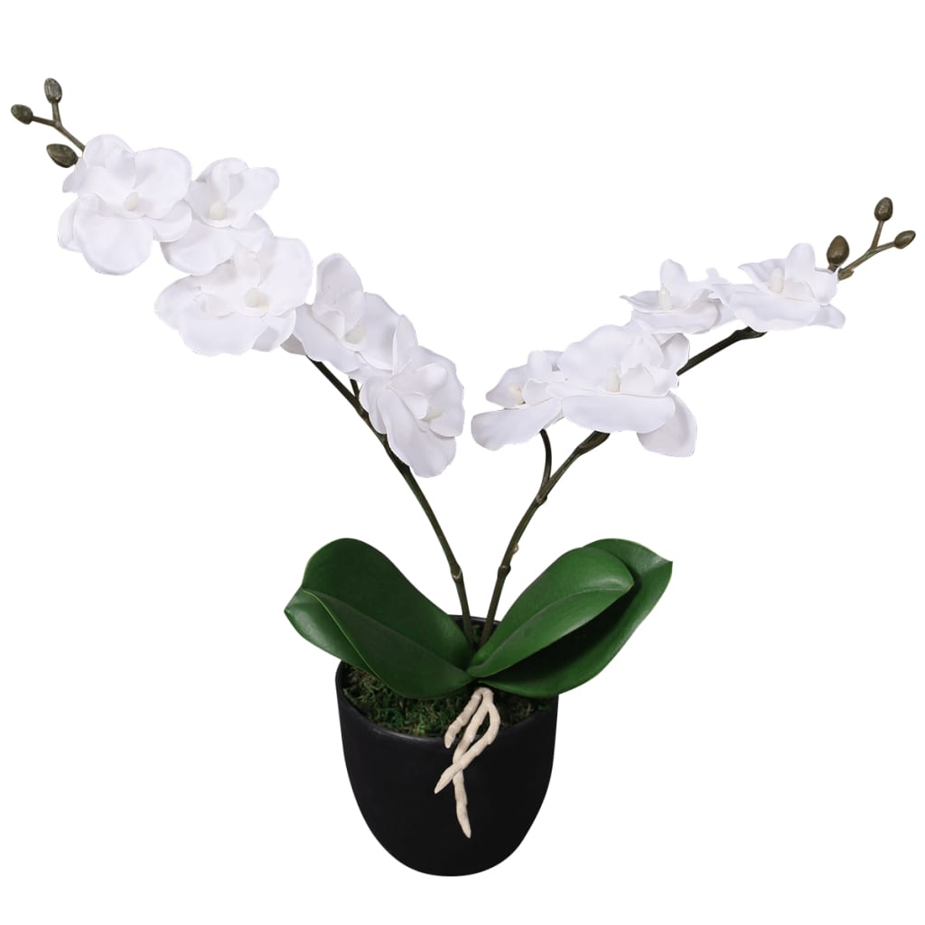 Artificial Orchid with Pot 30 cm White