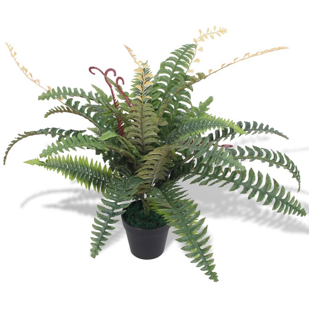 Artificial fern plant with pot 60 cm green